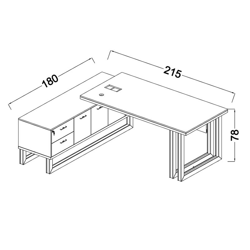 میز مدیریت سینما چوب مدل اسکوبار - Thumbnail 1